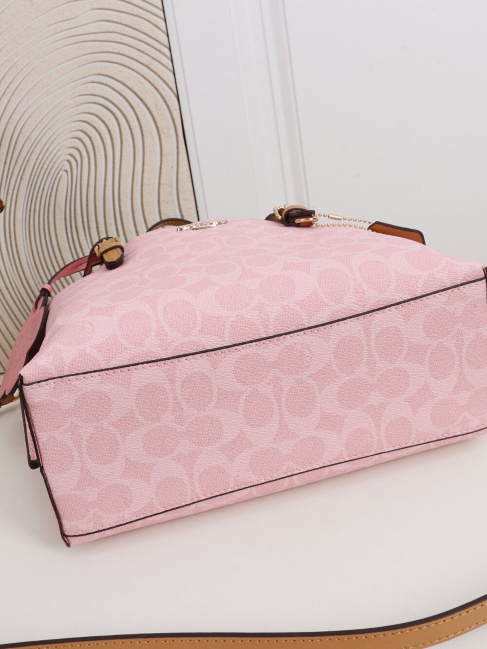 Coach Pink Monogram Tote - Picture 6 of 8